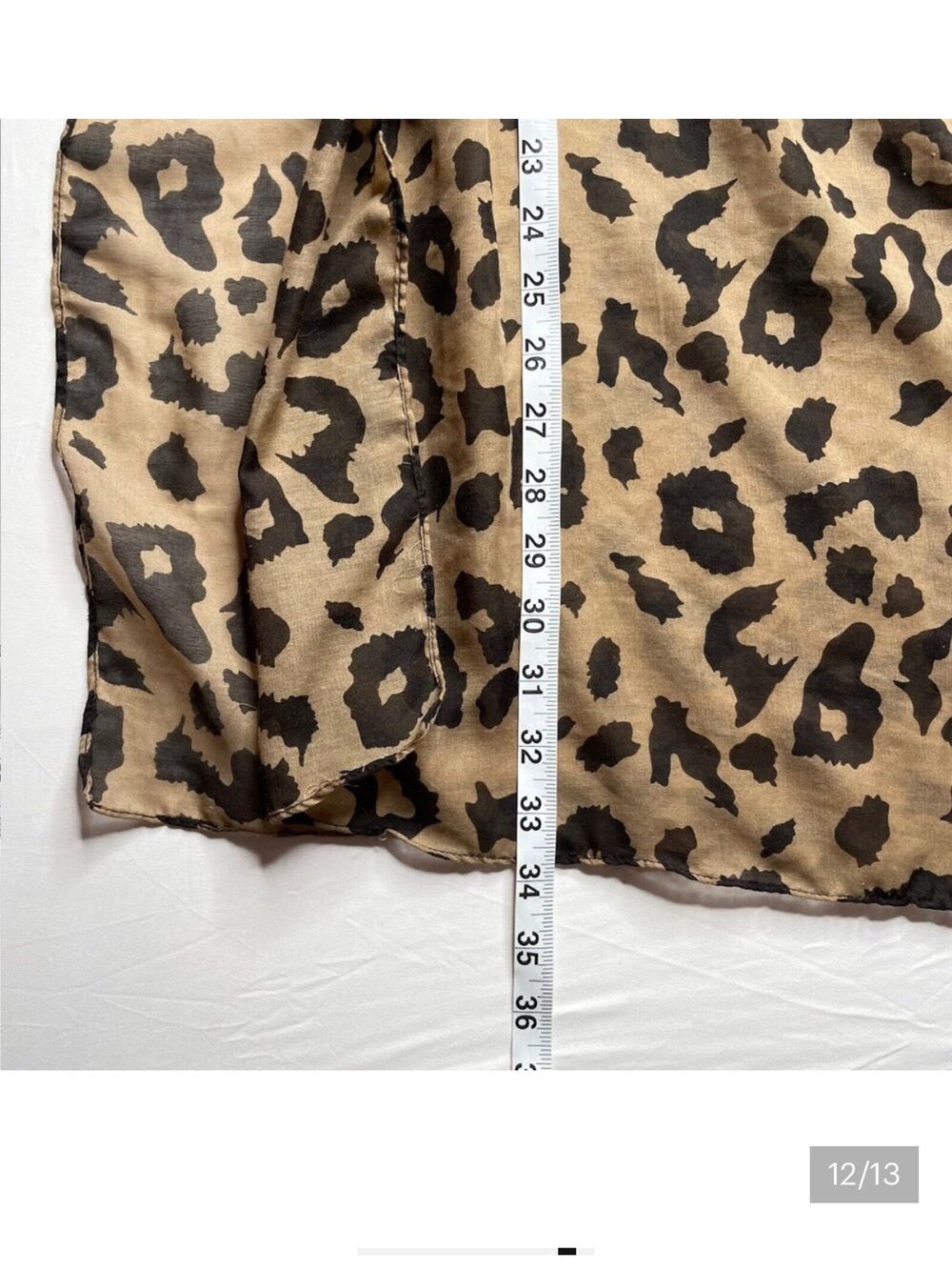 Raj Leopard-Print Cotton Kimono in Tan and Brown - Picture 5 of 6